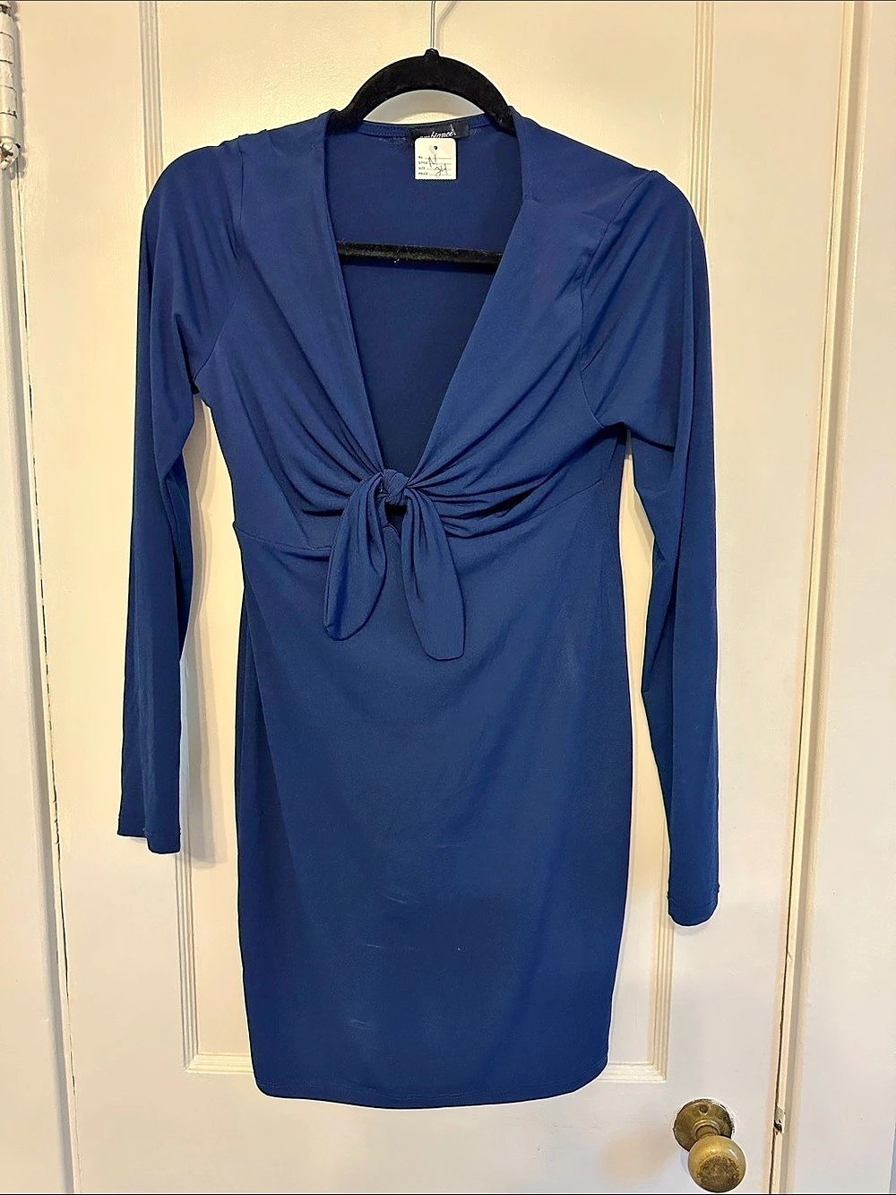 Vince Camuto Tie Front Mini Dress in Blue NWT